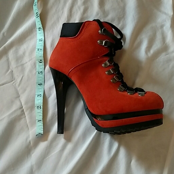 Orange Stiletto Boots - Picture 2 of 2